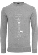 Bluzy męskie - Mister Tee Depresso Crewneck bluza męska, szary, S - miniaturka - grafika 1