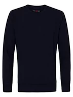 Bluzy męskie - Petrol Industries - Męska bluza – męska bluza z okrągłym dekoltem, granatowy (Midnight Navy), L - miniaturka - grafika 1