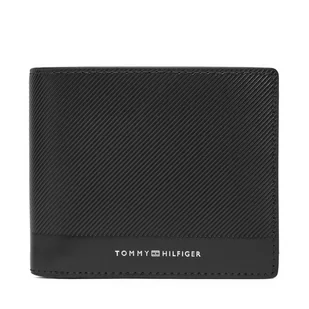 Duży Portfel Męski Tommy Hilfiger Th Foundation Extra Cc And Coin AM0AM13509 Czarny - Portfele - miniaturka - grafika 1