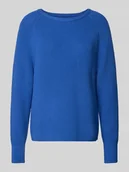 Swetry damskie - Sweter z dzianiny o kroju comfort fit z czystej bawełny - miniaturka - grafika 1