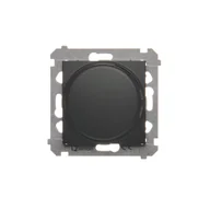 Wyłączniki światła i elektryczne - Ściemniacz Kontakt-Simon 54 DS9T.01/49 naciskowo-obrotowy moduł 20–500W czarny - miniaturka - grafika 1