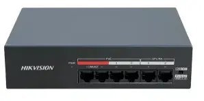 Switch Hikvision DS-XS06-P Switch PoE 4x PoE, 2x UPLINK niezarządzalny 35W