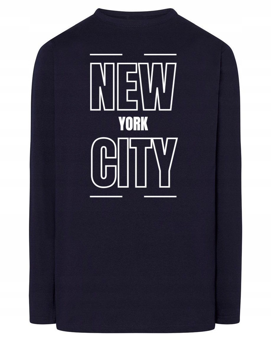 Longsleeve nadruk napis NOWY JORK NEW YORK r.XS