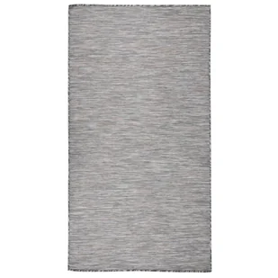 vidaXL Dywan zewnętrzny o płaskim splocie, 80x150 cm, brązowo-czarny - Dywany zewnętrzne - miniaturka - grafika 1