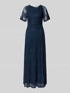 Sukienki - Długa sukienka z koronki z okrągłym dekoltem - miniaturka - grafika 1