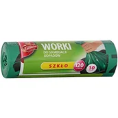 Worki na śmieci - Worki Na Śmieci 120L Szkło Odpady Zielone 10 Rolek - miniaturka - grafika 1