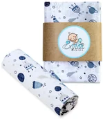 Pieluchy - EGA Otulacz, pieluszka muślinowa 120x120 cm Kosmos | OT MUŚ 120 5554 - miniaturka - grafika 1