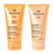 Zestawy kosmetyków damskich - Nuxe Sun - zestaw (Krem do twarzy SPF50+ 50ml + Balsam po opalaniu 50ml) - miniaturka - grafika 1