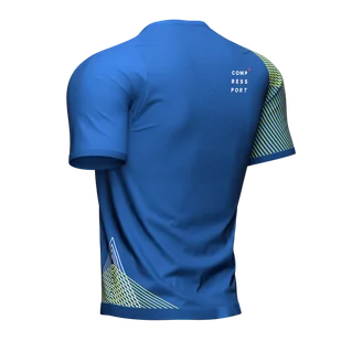 COMPRESSPORT Koszulka biegowa PERFORMANCE SS T-SHIRT niebieska - Koszulki sportowe męskie - miniaturka - grafika 5