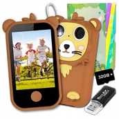 Zabawki interaktywne dla dzieci - Telefon Dla Dzieci Zabawkowy Aparat Cyfrowy Edukacyjny Kamera + Karta 32Gb - miniaturka - grafika 1