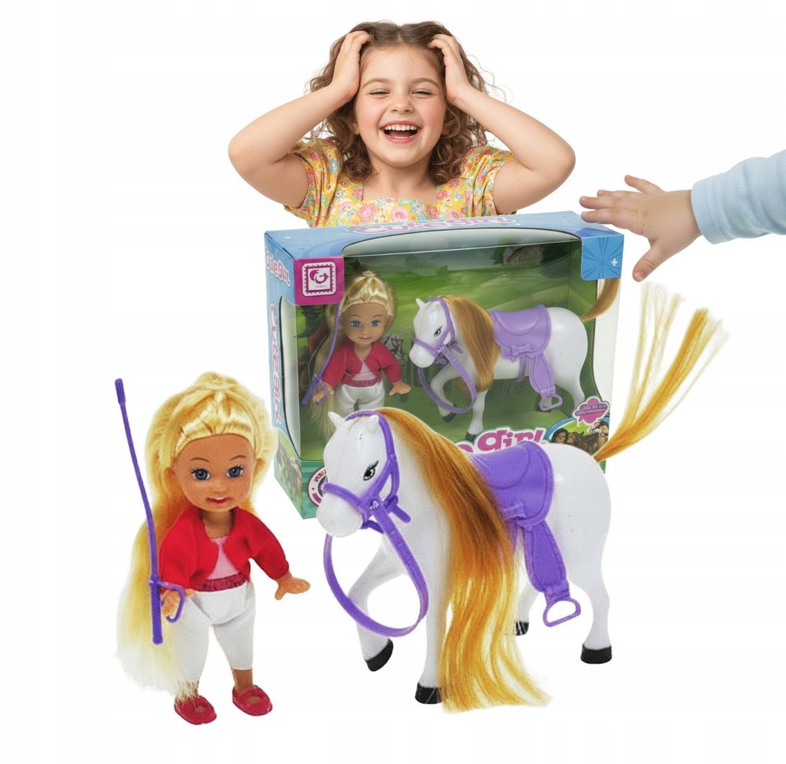 Hipo Lalka mini 10cm z koniem w pud