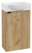 Szafki łazienkowe - Szafka łazienkowa z umywalką 60x40 cm wisząca dąb craft Parma - miniaturka - grafika 1