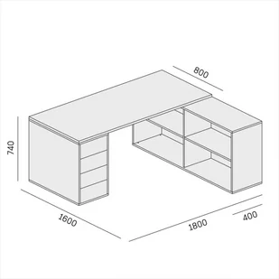 PLAN Zestaw BLOCK B04, biały/grafitowy 611443 - Zestawy mebli biurowych - miniaturka - grafika 3