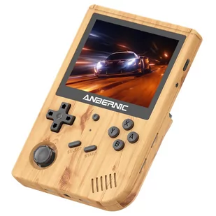 ANBERNIC RG351V Retro Game Console Handheld 16GB, Gaming Console Emulator for NDS, N64, DC, PSP Games - Wood Grain Color - Konsole i gry retro - miniaturka - grafika 2