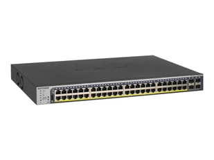 Netgear GS752TP-200EUS 52-Port Gigabit Smart Managed Pro portowe przełączniki PoE + i 4 SFP ports Czarny GS752TP-200EUS - Switche - miniaturka - grafika 2