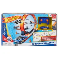 Zabawki zdalnie sterowane - Zestaw torów Hot Wheels RC 1:64 z 30 elementami i pojazdem zdalnie sterowanym (194735240913) - miniaturka - grafika 1