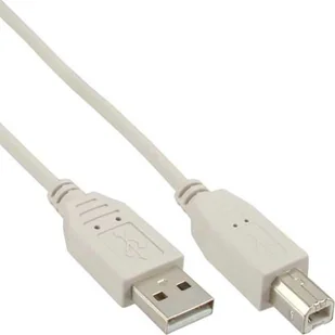 Kabel USB InLine USB-A - USB-B 3 m Beżowy 34535H - Kable USB - miniaturka - grafika 1