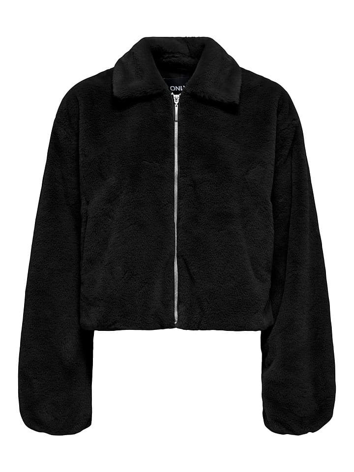 ONLY Pluszowa kurtka w kolorze czarnym