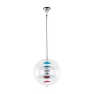 Lampy sufitowe - Italux Lampa wisząca Venta MDE616 1 chrom Szklany kolorowe elementy MDE616/1 - miniaturka - grafika 1