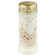 Lampiony i znicze - Znicz wkład z metalowym wieczkiem Bolsius Nr 6 Dłonie 70h 1 sztuka - miniaturka - grafika 1