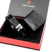 Paski - Elegancki męski zestaw portfel i pasek skórzany - miniaturka - grafika 1