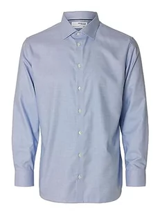 SELECTED HOMME męska koszula rekreacyjna SLHREGDUKE-Non Iron - Regular Fit S M L XL XXL, niebieski (medium blue denim), XL - Koszule męskie - miniaturka - grafika 1