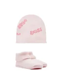 Skarpetki dla dzieci - Boss Zestaw Czapka i Skarpety J98386 Różowy - miniaturka - grafika 1