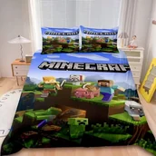 Pościel dla dzieci - POŚCIEL DLA DZIECKA MINECRAFT NA KOŁDRĘ HUNTERS ZESTAW POŚCIELI PREZENT - miniaturka - grafika 1
