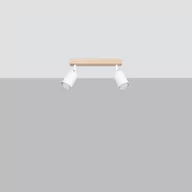 Lampy sufitowe - Verdo lampa sufitowa (spot) 2xGU10 biała/jasne drewno SL.1286 - miniaturka - grafika 1