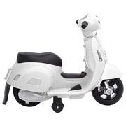 Pojazdy elektryczne dla dzieci - shumee Zabawkowy motocykl elektryczny Vespa GTS300 biały - miniaturka - grafika 1