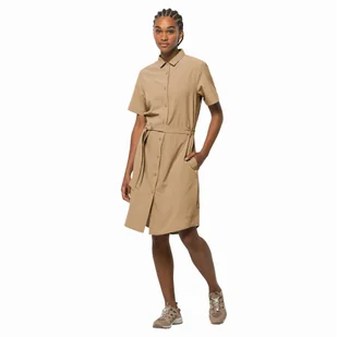 Sukienka Jack Wolfskin HOLIDAY MIDI DRESS sand storm - S - Sukienki - miniaturka - grafika 1
