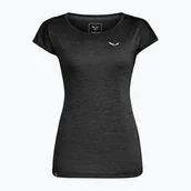 Sport OUTLET - Koszulka trekkingowa damska Salewa Puez Melange Dry black out melange - miniaturka - grafika 1