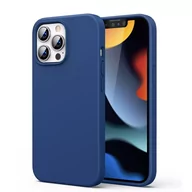 Etui i futerały do telefonów - Ugreen Protective Silicone Case gumowe elastyczne silikonowe etui pokrowiec iPhone 13 Pro Max niebieski - miniaturka - grafika 1