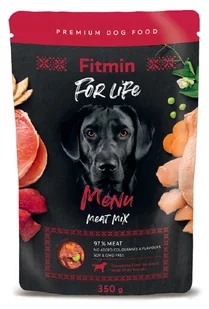 FITMIN For Life Dog Menu Meat Mix 350g (saszetka) - Mokra karma dla psów - miniaturka - grafika 1