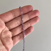Naszyjniki - Choker z kamieni naturalnych ametyst LAWENDOWY - miniaturka - grafika 1