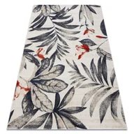 Dywany zewnętrzne - Dywan nowoczesny MUNDO E7181 liście outdoor beż / niebieski, 80x150 cm - miniaturka - grafika 1