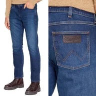 Spodnie męskie - Wrangler GREENSBORO Green Fuzz BRUSHED 365 WARM CIEMNY DżINS W33 L36 - miniaturka - grafika 1