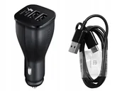 Ładowarki samochodowe - Ładowarka samochodowa VIDVIE CC518C 1xUSB + 1xType C + kabel Micro 3A, PD20W+QC18W czarny - miniaturka - grafika 1