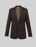 Marynarki męskie - marynarka do zestawu gualdo brąz slim fit - miniaturka - grafika 1