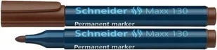 MARKER PERMANENTNY SCHNEIDER MAXX 130, OKRĄGŁY, 1-3MM, BRĄZOWY, 10 SZTUK - Zakreślacze - miniaturka - grafika 1