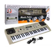 Instrumenty muzyczne dla dzieci - FANTASTYCZNY PRZENOŚNY KEYBOARD 807+ MIKROFON + USB - miniaturka - grafika 1