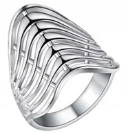 Pierścionki - SREBRNY PIERŚCIONEK AŻUROWA FALA Pr925 ROZMIAR 22 - miniaturka - grafika 1