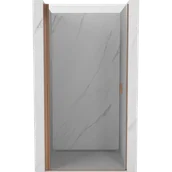 Ścianki i drzwi prysznicowe - Mexen Mist-B drzwi prysznicowe uchylne 70 cm, transparent, miedź szczotkowana - 8A2-070-000-65-00 - miniaturka - grafika 1