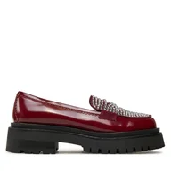Półbuty damskie - Loafersy Steve Madden Longhaul SM11003448 Bordowy - miniaturka - grafika 1
