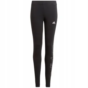 Legginsy dla dzieci adidas Essentials Logo czarne GN4044 116cm - Legginsy - miniaturka - grafika 1