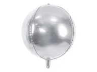 Kubki dla dzieci - PartyDeco Balon foliowy Kula, 40cm, srebrny - miniaturka - grafika 1