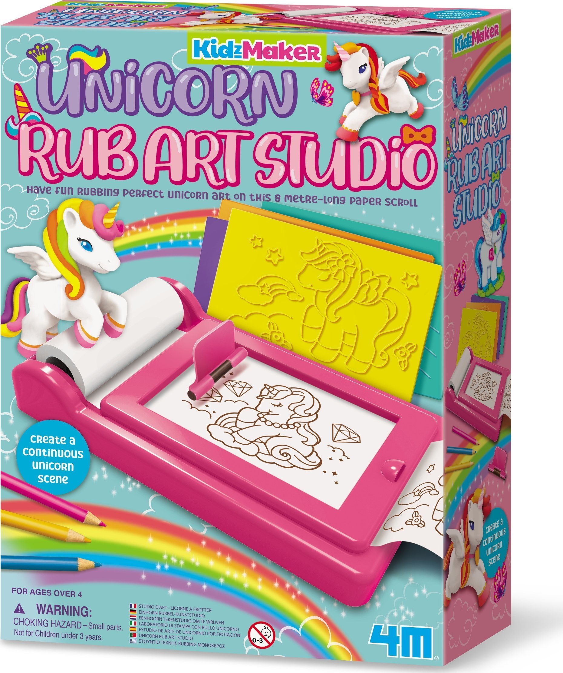 4M 4M KidzMaker DIY set Unicorn Rub Art Studio