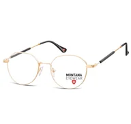 Okulary korekcyjne, oprawki, szkła - Okulary korekcyjne oprawki optyczne zerówki Montana MM593B złote - miniaturka - grafika 1