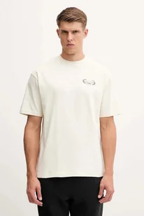 Hummel t-shirt bawełniany męski kolor beżowy z nadrukiem 230029 - Koszulki męskie - miniaturka - grafika 1