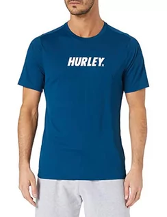 Koszulki i topy damskie - Hurley H2o-dri Fl Hybrid Upf Ss Top koszula męska niebieski niebieski (Valerian Blue) XL MAT0000430 - grafika 1
